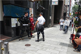 渋谷街中撮影の様子1