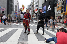 渋谷街中撮影の様子4